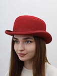 Шляпа CHRISTYS арт. FASHION BOWLER cwf100005 (красный)